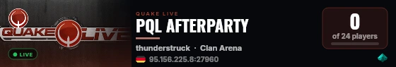 PQL AFTERPARTY live status badge
