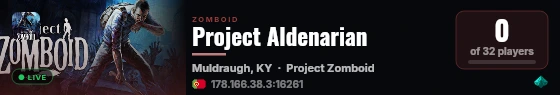 Project Aldenarian live status badge