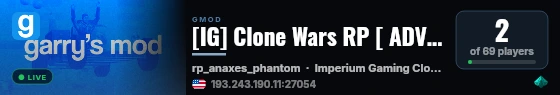 [IG] Clone Wars RP [ ADVANCED CUSTOM BOT-DROIDS ] live status badge