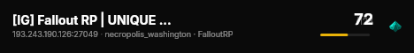 [IG] Fallout RP | UNIQUE RPG GAMEMODE | ECONOMIC SIMULATOR live status badge