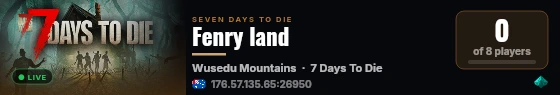 Fenry land live status badge