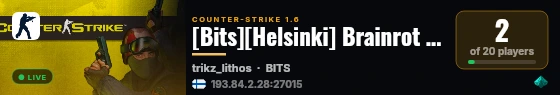[Bits][Helsinki] Brainrot Industries live status badge