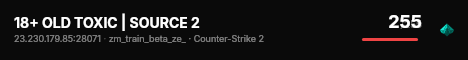 18+ OLD TOXIC | SOURCE 2 live status badge