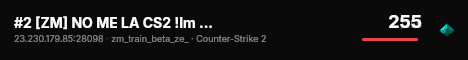 #2 [ZM] NO ME LA CS2 !lm !knife !agents Server By Clown live status badge