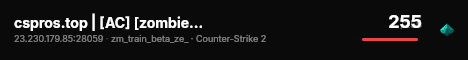 cspros.top | [AC] [zombie] [128 tick] live status badge