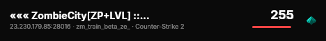 ««« ZombieCity[ZP+LVL] :: !menu »»» live status badge
