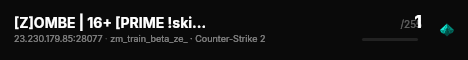 [Z]OMBE | 16+ [PRIME !skin !GL !LIKES] live status badge