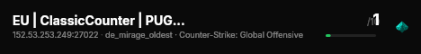 EU | ClassicCounter | PUG-2 | 128 Tick [NEED 8] live status badge