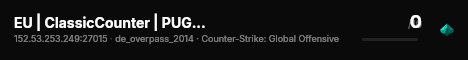 EU | ClassicCounter | PUG | 128 Tick [NEED 8] live status badge