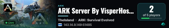 ARK Server By VisperHost - (v361.7) live status badge