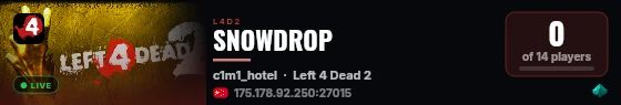 SNOWDROP live status badge