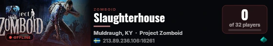 Slaughterhouse live status badge