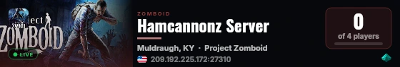 Hamcannonz Server live status badge