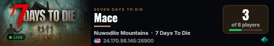Mace live status badge