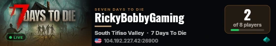 RickyBobbyGaming live status badge