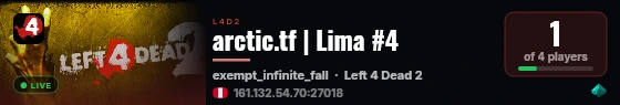 arctic.tf | Lima #4 live status badge