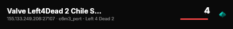 Valve Left4Dead 2 Chile Server (srcds1020-scl1.241.93) live status badge