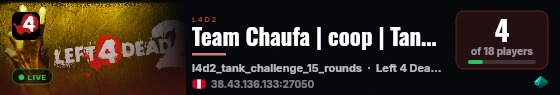 Team Chaufa | coop | Tank Challenge [10 rondas] live status badge