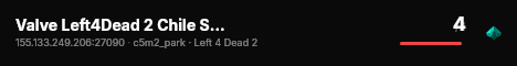 Valve Left4Dead 2 Chile Server (srcds1020-scl1.241.76) live status badge