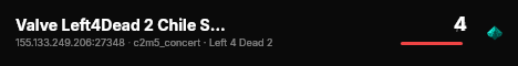 Valve Left4Dead 2 Chile Server (srcds1020-scl1.241.334) live status badge