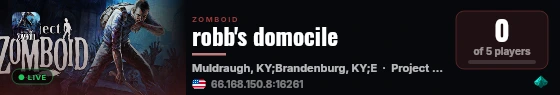 robb's domocile live status badge