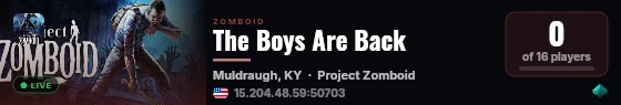 The Boys Are Back live status badge