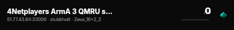 4Netplayers ArmA 3 QMRU server live status badge