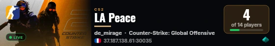 LA Peace live status badge