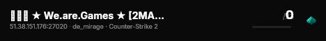 ███ ★ We.are.Games ★ [2MAPS] 🔴 live status badge