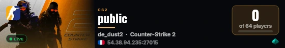 public live status badge