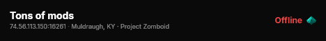 Tons of mods live status badge