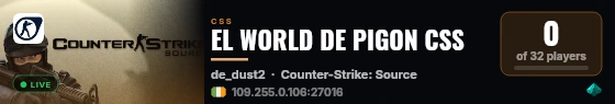 EL WORLD DE PIGON CSS live status badge