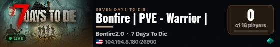 Bonfire | PVE - Warrior | live status badge