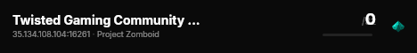 Twisted Gaming Community - Wipe 07/29/2026 - Server #1 live status badge