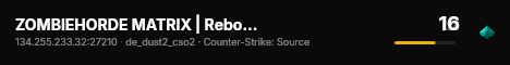 ZOMBIEHORDE MATRIX | Reborn | FastDL | Low-Ping | live status badge