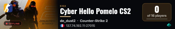 Cyber Hello Pomelo CS2 live status badge