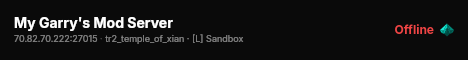 My Garry's Mod Server live status badge