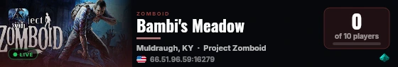 Bambi's Meadow live status badge