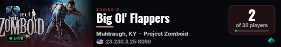 Big Ol' Flappers live status badge