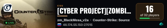 [CYBER PROJECT][ZOMBIE MOD] live status badge