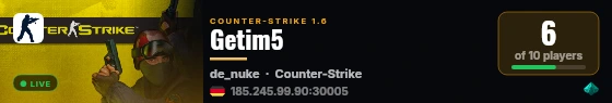 Getim5 live status badge