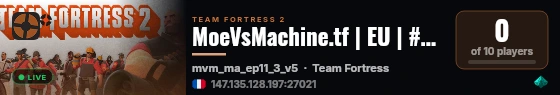 MoeVsMachine.tf | EU | #7 MvM | Machine Attacks live status badge