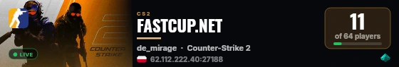 FASTCUP.NET live status badge