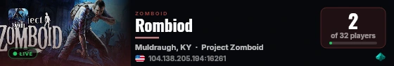 Rombiod live status badge
