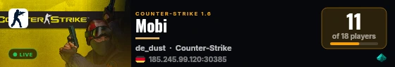 Mobi live status badge