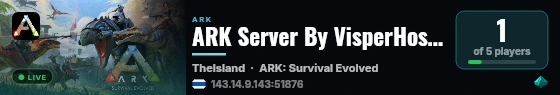 ARK Server By VisperHost - (v361.7) live status badge