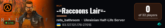 -=Raccoons Lair=- live status badge