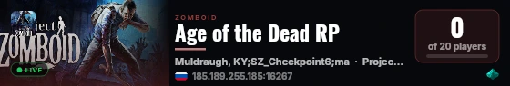 Age of the Dead RP live status badge