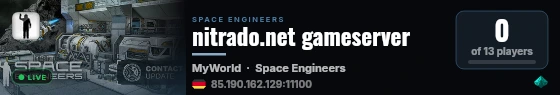 nitrado.net gameserver live status badge