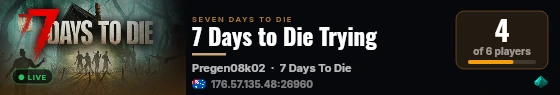 7 Days to Die Trying live status badge